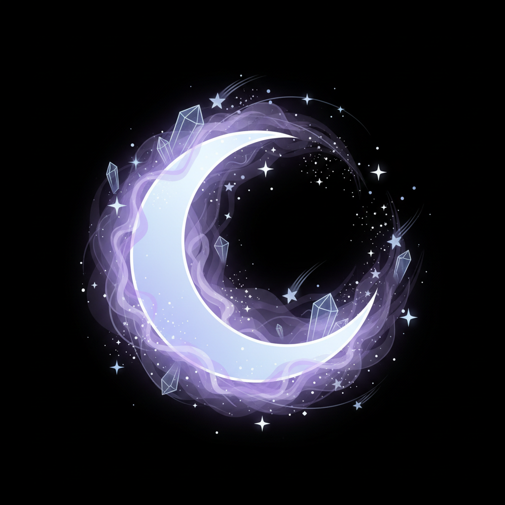 Glowing Crescent Moon