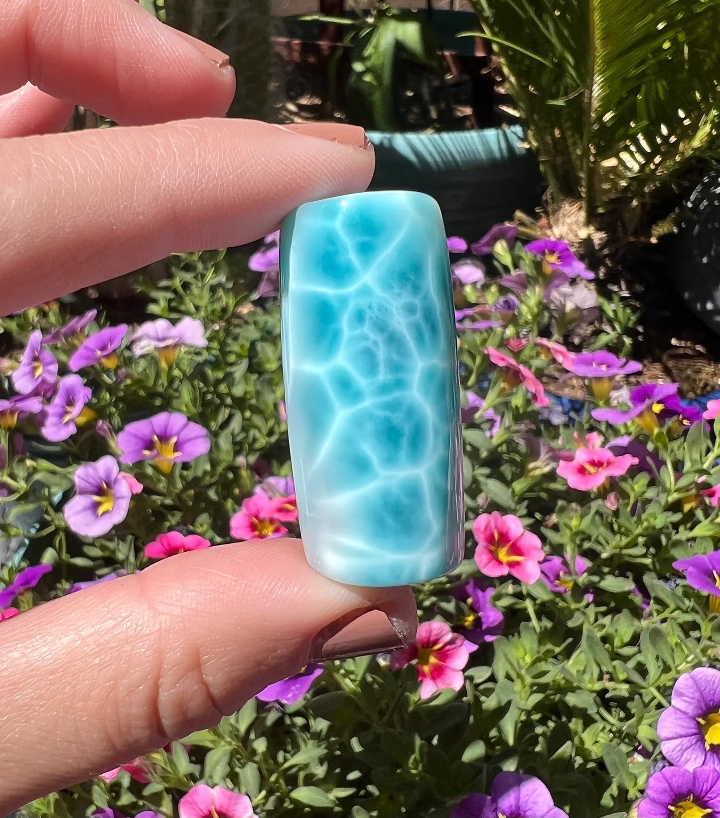 1.5" Natural Larimar Raw Quartz Crystal Mineral Specimen Rare Gem Stones