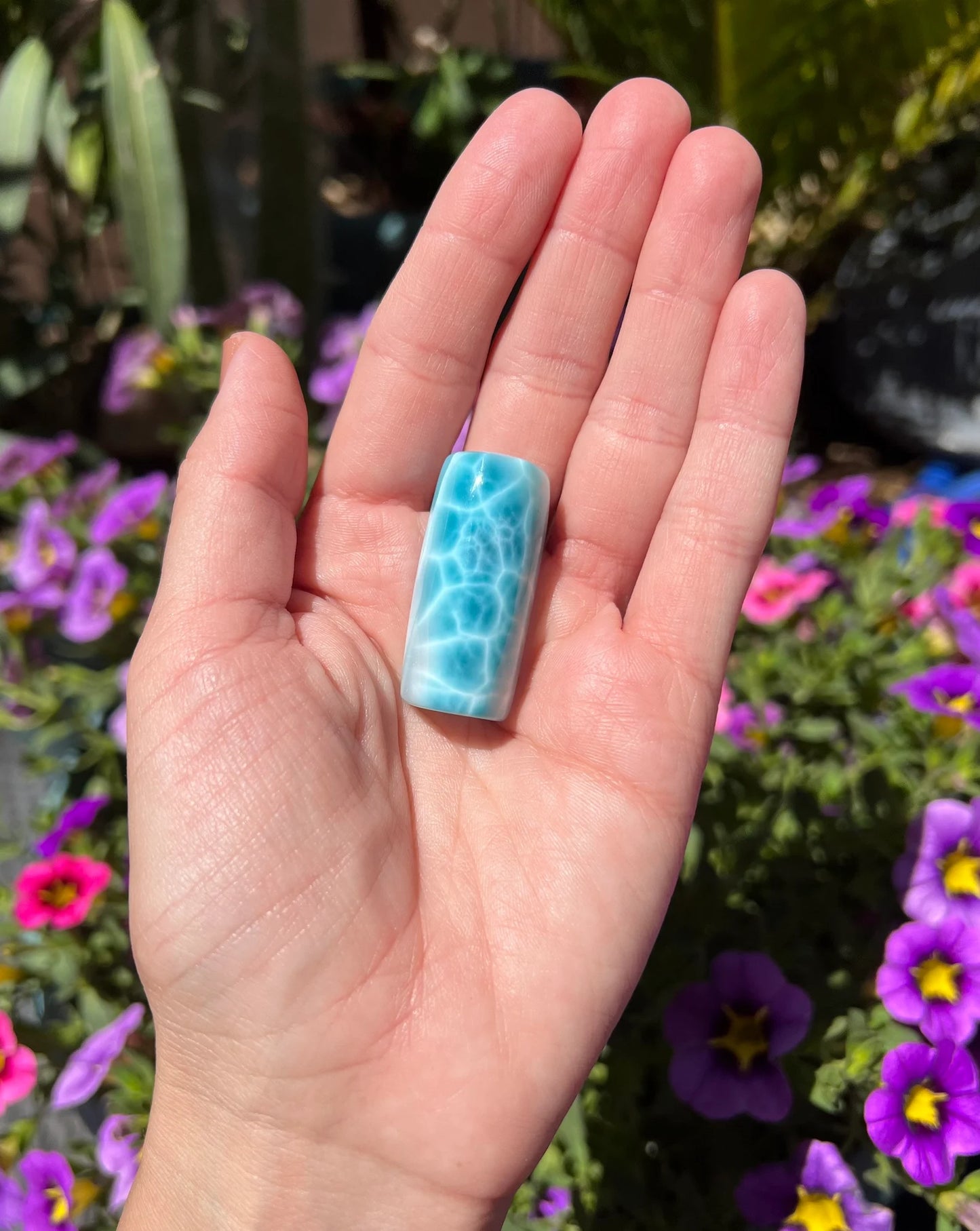 1.5" Natural Larimar Raw Quartz Crystal Mineral Specimen Rare Gem Stones