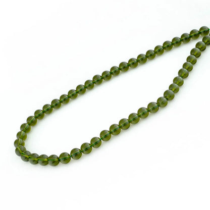 5A+ Moldavite Gemstone Strand - 8mm Natural Green Stone