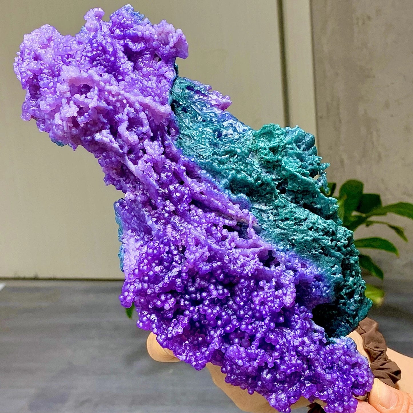 2.7LB Natural Purple Grape Agate Quartz Crystal Granular Mineral Specimen
